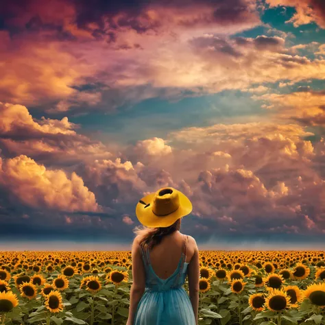 sunflower fields、beautiful angel、rays of sunshine