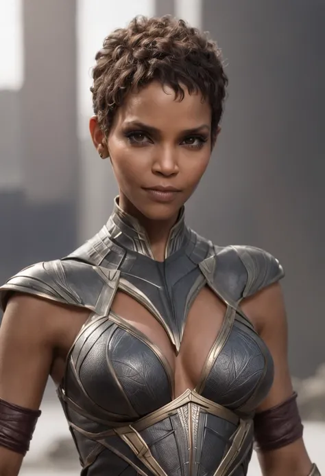 Halle Berry como Princesa de Wakanda, (((corpo inteiro))), olhos ultra-detalhados, corpo ultra-detalhado, nice perfect guy with soft skinice, corpo feminino deslumbrante, ((ultra-detailed hands)), obra-prima conceito fantasia arte, trending on ArtStation, ...