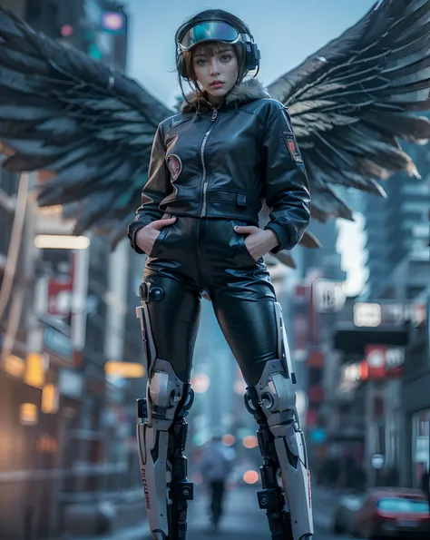 1girl, solo, realistic, photography, wearing a cyberpunk helmet, sitting with their legs crossed, greaves, medium breast, (cyborg arms:1.4), cinematic colorgrading film, dramatic scenes, RAW photo, Masterpiece, ultra wide angle, half-body, Ultra Fine Photo...