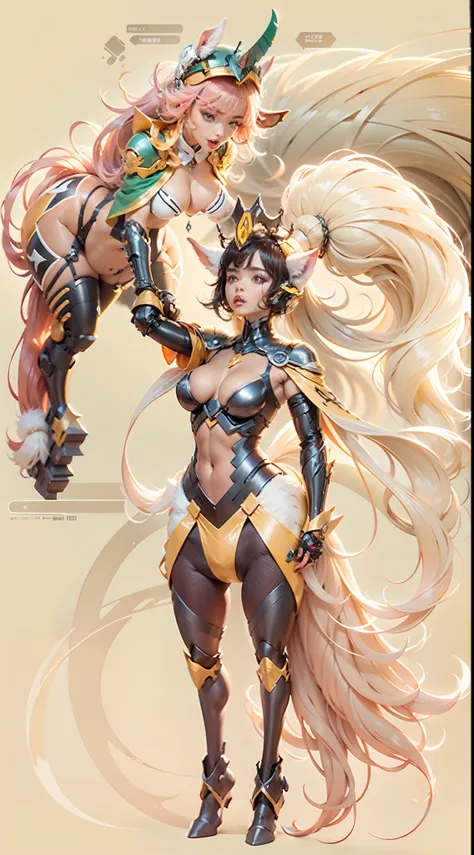 A female centaur，She is famous in the multiverse，She is both a female centaur, half human, half horse, half horse，It is also a female Yingzhao。She blends both images，The first is：（（The head of the horse/neck/Shoulder these parts，Replaced with a beautiful f...