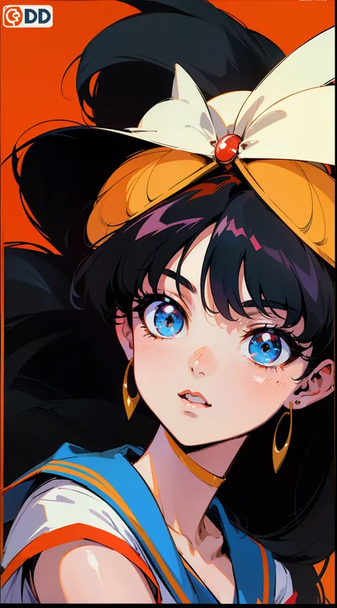 mis; an anime girl with black hair on front of a

poster ,Sailor Mars,in the style of vintage aesthetics,posh outfit,celebrity and pop culture references,animated gifs, gritty reportage, asante art, 32k uhd,19th century，90s anime