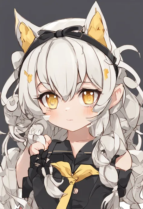 A cartoon cat girl with bow and dress, Cute!! cat woman, cute anime catgirl, Anime Catwoman anime moe art style, Little Curve Loli Wolf Girl Yellow White Hair Yellow White Hair Yellow White Hair Small Wing Headgear Small Wing Headgear Little Wing Headgear ...