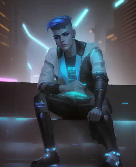 Change background cyberpunk handsome boy, realistic face, 8k, ultra realistic!