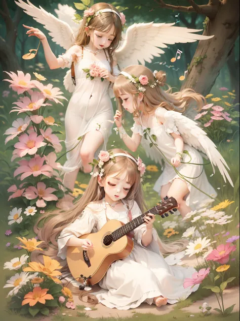 In nature、Cute Angels、musical note、harmony