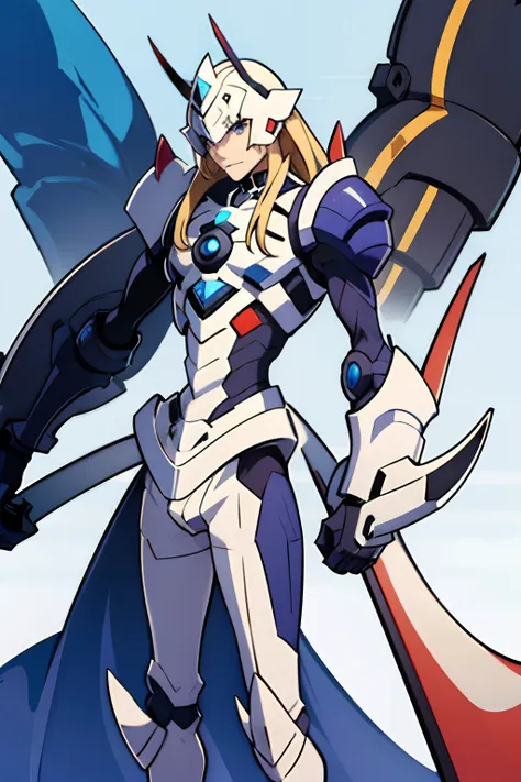 Omegamon , hansome but beautiful boy , long Hair , anime