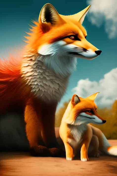 ultra-realistic realism，The nine-tailed fox seduces the girl