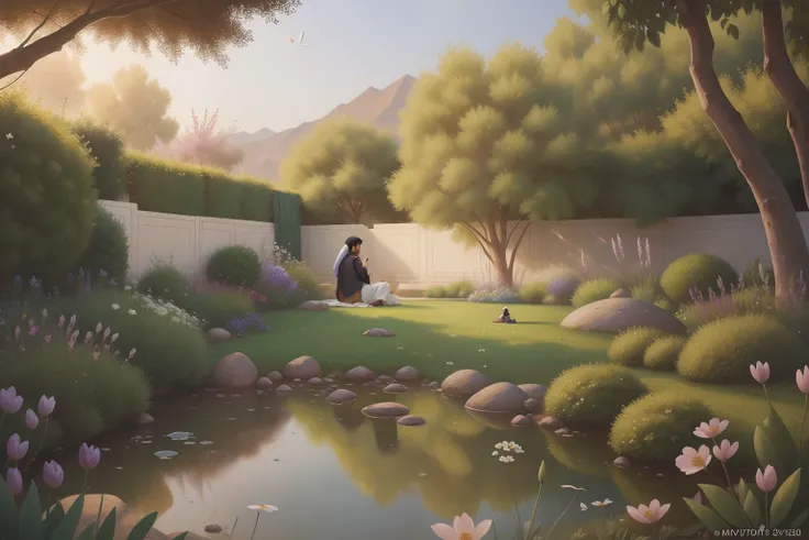 Date: 2020
Country: Afghanistan
Description: In a tranquil Afghan garden, an adult artist delicately captures the intricate details of native flowers on canvas. The soft daylight enhances the artists connection to nature, reflecting Afghanistans appreciati...