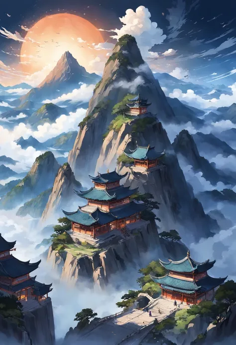 How is Daizongfu，Qi Luqing is not finished。
Creation of Zhong Shenxiu，Yin and yang cut into darkness。
Thoracic stratus，Decisive into the bird。
Will be the top，A panoramic view of the mountains。