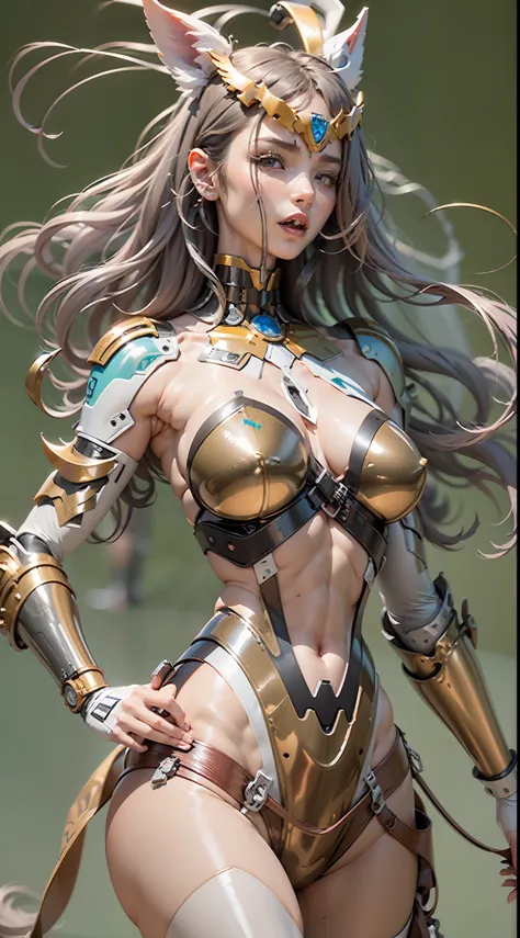 A female centaur，She is famous in the multiverse，She is both a female centaur, half human, half horse, half horse，It is also a female Yingzhao。She blends both images，The first is：（（The head of the horse/neck/Shoulder these parts，Replaced with a beautiful f...