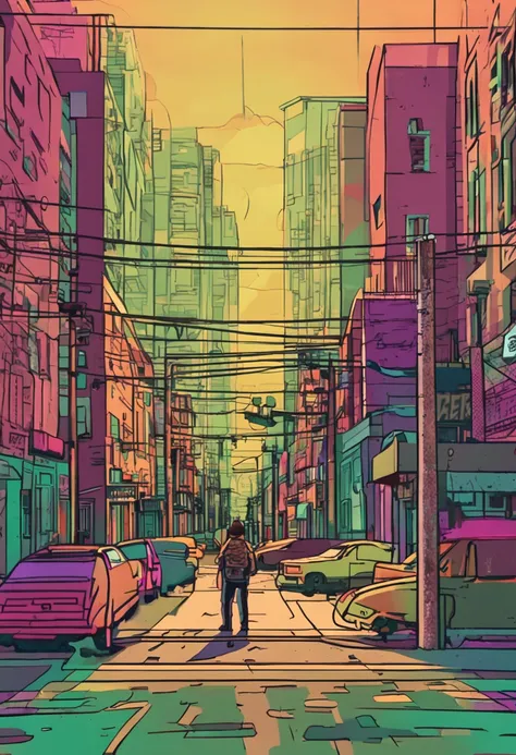 "Silent Streets, Louder Stories: Documenting Cities During the Pandemic", Vivacious, Clowncore, Golden Hour, long shot, Cinema4D rendering, Bokeh, props, Chromatic palettes colors, Green Academia, glowing lighting, Studio quality --ar 9:16