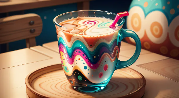 (abstractpatternstyle drink:1.0) in a (abstractpatternstyle cup:0.9)
colorful particles