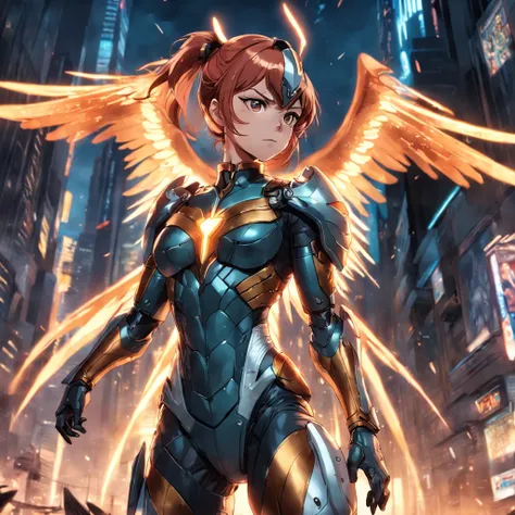 Realistic depiction of an advanced cybersuit, Hawkgirl  из DC Comics