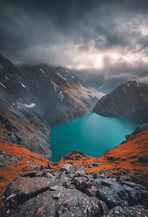 lakes，snow mountains，wide angles