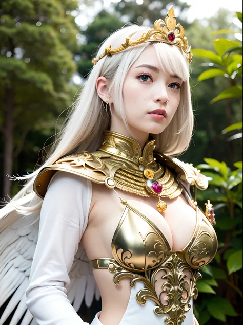 (masutepiece), Professional , ​masterpiece、top-quality、photos realistic , depth of fields （Gemstone White Metal Body:1.９),(Matte White、Jewel Gold Weapon（Jewel Metal Body:1.４),Gorgeous metal weapons ,（（ Detailed and gorgeous sword of the brave）） , Beautiful...