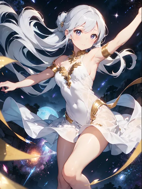 film photography, 1girl , (((whole body ))) , dynamic pose

Character: ethereal celestial dancer
Style: magical ballet
Extraordinary Feature: dances to influence cosmic energies
Action: Dancing under a starlit sky, channeling celestial magic
Hair: Graceful...