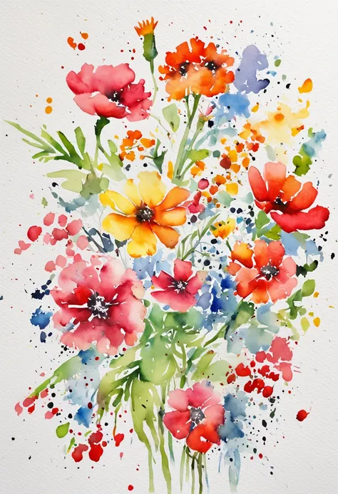 WHITE BACKGROUND, colorful, splotch, splatter, background, texture, dots, colors, realistic, spread