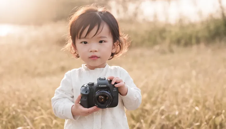 A 4-year-old toddler，Sleep on your tummy，white  clothes，Full body photo，Asians，photographed、photore，k hd，Heads-up