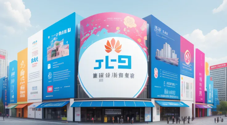 Above all，I chose bright and creative color schemes to attract attention，And there is a simplification of Shanghais iconic buildings。You can choose Huaweis brand color as the main color，Such as bright crimson or bright blue，And with some bright secondary c...