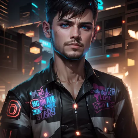 Change background cyberpunk handsome boy.realstic,face,8k,ultra realistic,