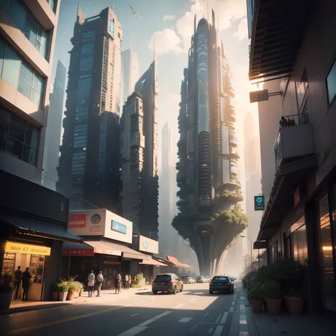 a captivating scene of a futuristic urban landscape. The blend of advanced technology, sustainability, cultural diversity, and virtual experiences paints a vivid picture of what cities could become in the year 2050. The narrative is well-structured and eng...