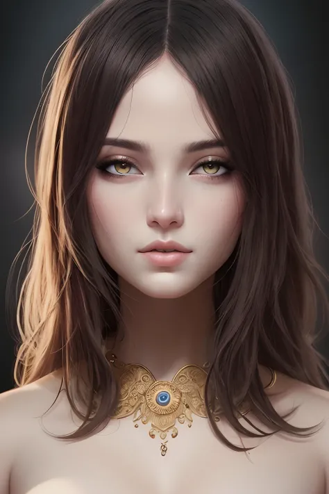 {{Photorealistic}}, Waist high portrait of a beautiful Scandinavian goddess，Her name is Ava, Perfect detailed face, detailed symmetric hazel eyes with circular iris, Realistic, stunning realistic photograph, a 3D render, rendering by octane, intricately de...