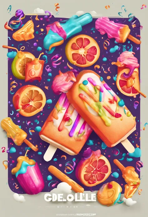 create art to sell popsicle including the letters "G&G"