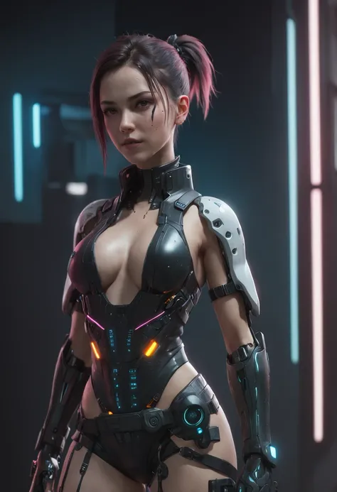 ((melhor qualidade)), ((obra-prima)), (detalhado: 1.4), 3D, Ana de Armas como uma imagem de uma linda mulher cyberpunk, (((corpo inteiro))), HDR (high dynamic range), ray tracing, NVIDIA RTX, Super-Resolution, irreal 5, Subsurface dispersão, Textura PBR, Post-processing, anisotropic filtering, profundidade de campo, Maximum clarity and sharpness, texturas multicamadas, Albedo e mapas Speculares, surface shading, Accurate simulation of light-material interaction, perfectly proportions, octan render, Two-tone lighting, Abertura ampla, ISO baixo, White balance, 8K BRUTO,  ::style futurista cyberpunk, Estilo realista, ::n_style pintura digital, deformed parts, rosto deformado, ((rosto feio)), ((deformed hands)),