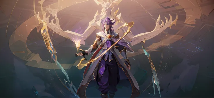 anime - style image of a male character with a sword and a light, sylas, mohrbacher, league of legends arcane, 8k hd wallpaperjpeg artifact, 8 k hd wallpaperjpeg artifact, heise jinyao, painted in the style arcane, inspired by Huang Shen, zenra taliyah, le...