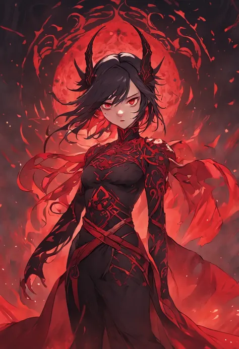 Create an image of a character named Minerva with the following details:

- Appearance: Minerva has an enigmatic and captivating presence. She possesses a unique blend of strength and mystery.
- Eyes: Her eyes are a striking combination of deep black and v...