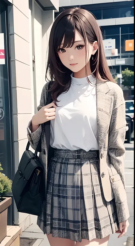 It is a tweed skirt with a fringe at the hem.。The raspberry-colored mini-length silhouette is cute...。Match the jacket and look beautiful、Match loose tops in the rough、Depends on the matching method々It is an item that you can enjoy styling。