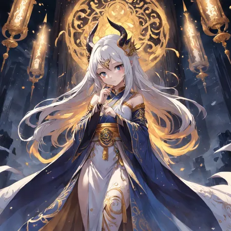 In a dark night，The seven emperors gathered in the mysterious forbidden place。They are dressed in ornate robes，Wears a golden crown，There were mysterious runes flashing on his body。Their hair color varies，Some are as dark as night，Some are fiery as flames，...