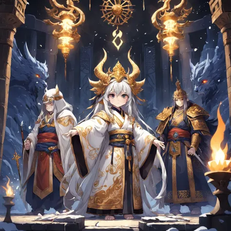 In a dark night，The seven emperors gathered in the mysterious forbidden place。They are dressed in ornate robes，Wears a golden crown，There were mysterious runes flashing on his body。Their hair color varies，Some are as dark as night，Some are fiery as flames，...