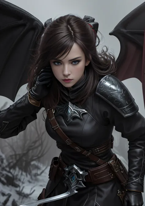 design a ((girl)) character who is a assasin and has a strong sense of justice. assasin armor, stylish and unique. taking 2 kara...