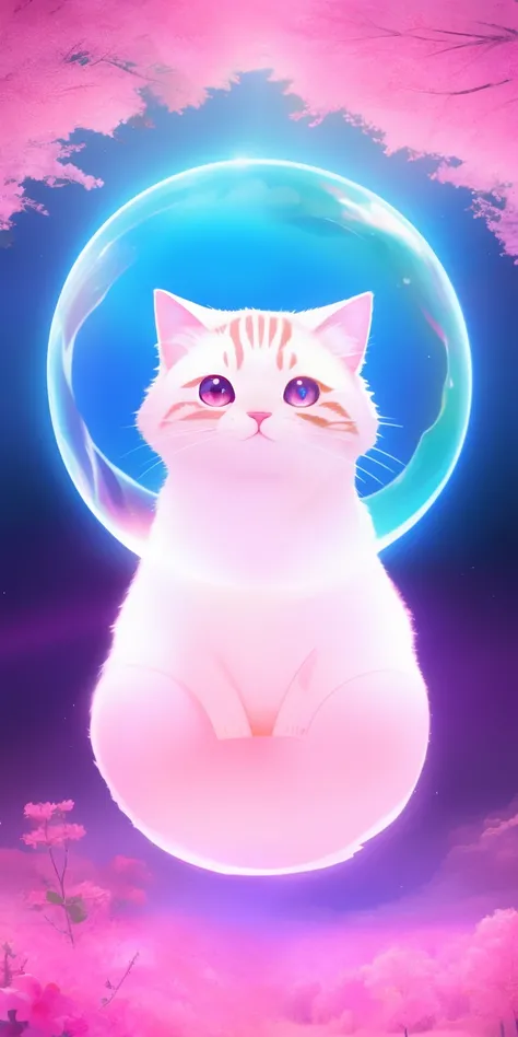 anime big breast, cute little cat ,Blushing, cheerfulness, Accurate, glowworm, full bodyesbian, Waves, Epic composition, magical, Colorful magic circles, fantasy, Starry sky, Portrait, 。.3D, 16k, Ultra photo realsisim, High definition, Ultra detailed, auth...