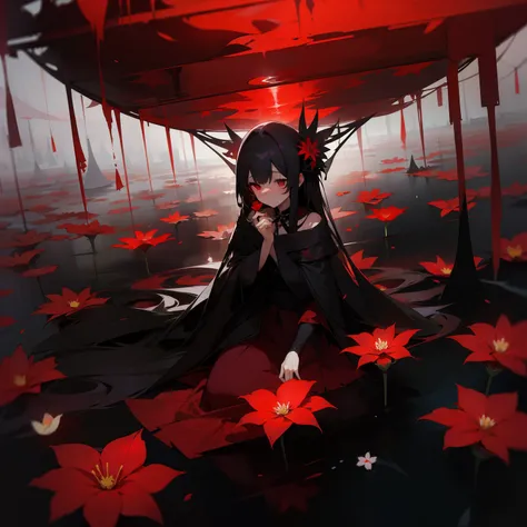 a dark night、Under red, Higan flower、Lost past、Silent death。In the illusion、End of time、florals、Black and Red World、