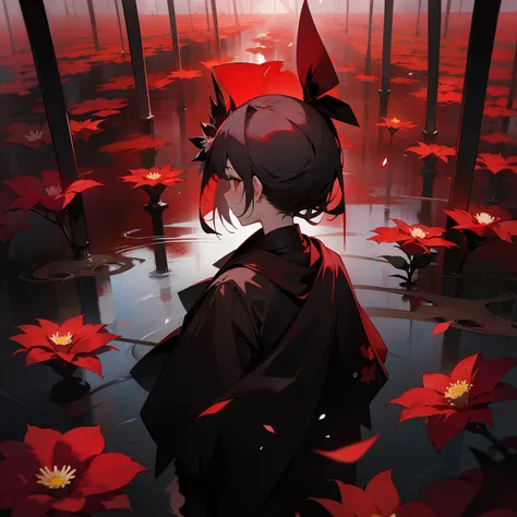 a dark night、Under red, Higan flower、Lost past、Silent death。In the illusion、End of time、florals、Black and Red World、