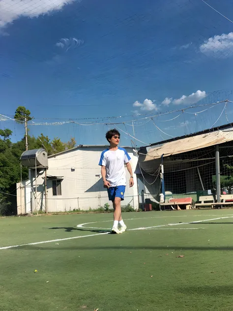 there is a man that is standing on a soccer field, playing soccer, shot with iphone 1 0, captured on iphone, on a soccer field, flying shot, shot on iphone 1 3 pro max, shot on iphone 1 3 pro, taken on iphone 14 pro, taken on iphone 1 3 pro, centered shot,...