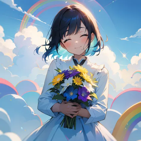 Bright morning、Blue sky、Over the Rainbow、Colorful memories、Sparkling life。In a dream、New beginnings、flower bouquet、Blue and yellow world、