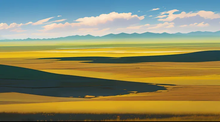 Mongolian grassy plain