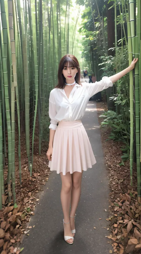 (Best Quality, 8K, masutepiece, Ultra HD: 1.3), 1girl in, agalactia ,light brown hair, Blunt bangs, hair behind ear, hair over shoulder, Long hair,  slender body shape, Ultra Fine Face, Delicate lips, Beautiful eyes, Double eyelids, lipsticks, thin blush ,...