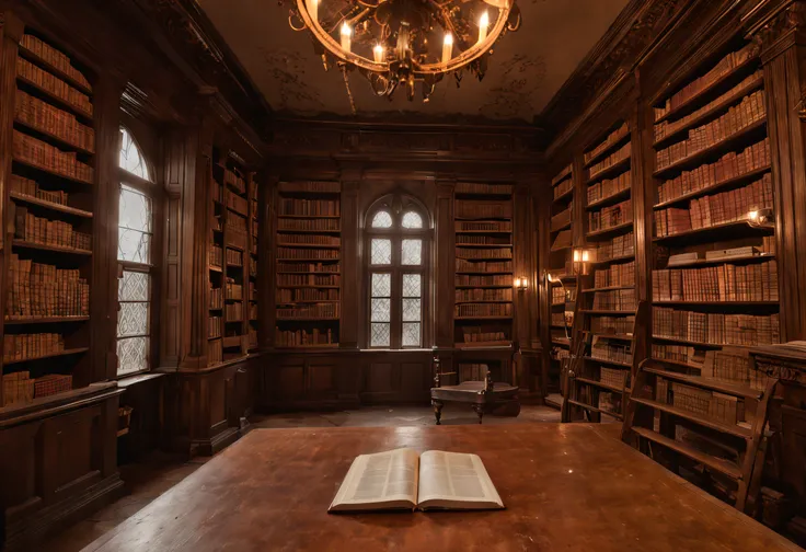 "RAW photo, best, masterpiece, best quality, high quality, extremely detailed, a dimly lit room with a bookshelf full of books, library background, library interior background, elegant library, magical library, gothic epic library, great library , old libr...