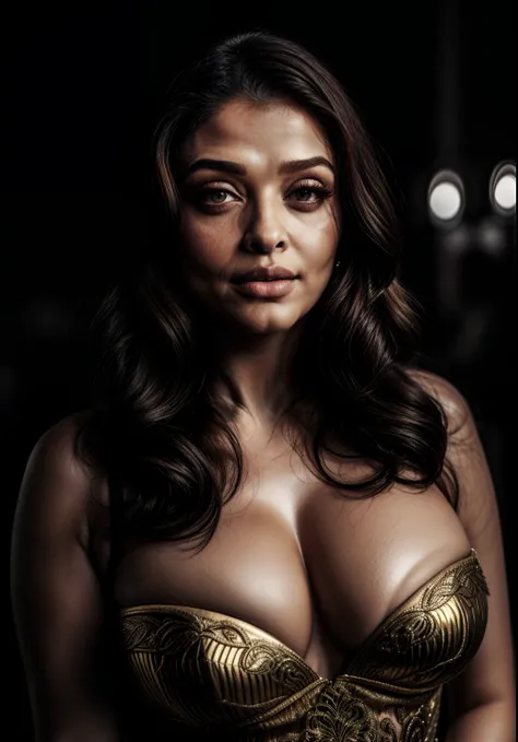 Aishwarya Rai Bachchan wearing no clothes exposing body, full bare body show, high boots, thighs show, posing in cannes red carpet, no bindi, milf look, milf body, hourglass figure, big breasts, breasts out, massive cleavage show, nipple slip, fit, seducti...