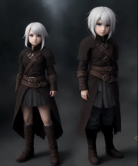 Halfling white hair female