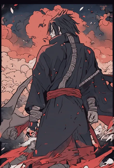 a close up of a person standing in front of a comic strip, madara uchiha, itatchi uchiha, from naruto, sasuke uchiha, itachi uchiha, akatsuki akira, waking up, itachi, wake up samurai, joker looks like naruto, anime style”, wake up, anime inspiration, “ an...