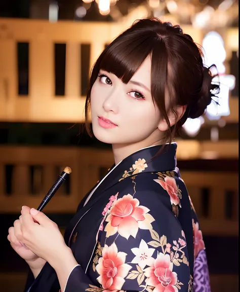 best quality, photorealistic, 8k, high res, 1girl, woman, (skindentation), (professional lighting), (kimono:1.74), gorgeous, (1g...