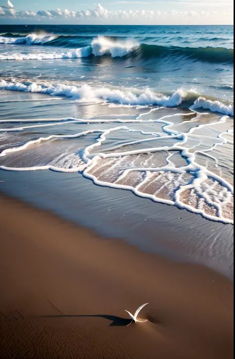 Top image quality，On the silver sand，the ocean，Blues moments