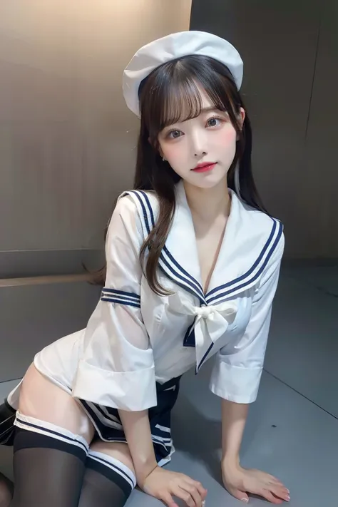 a sailor suit、busty girl