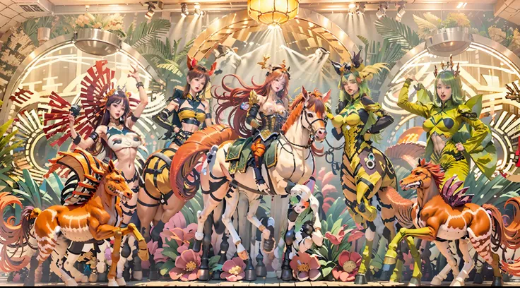 In the beautiful illustration of this super-grand scene，The ultra-long-range lens is shown（Eight unique centaur characters：9.9），They all have their own characteristics，Vivid and interesting。Radiant angelic centaurs from the heavenly realm，To the hellish ce...