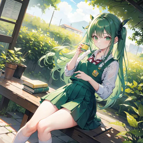 Green tea schoolgirl