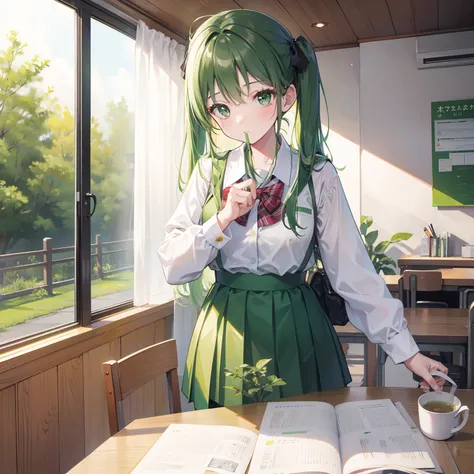 Green tea schoolgirl